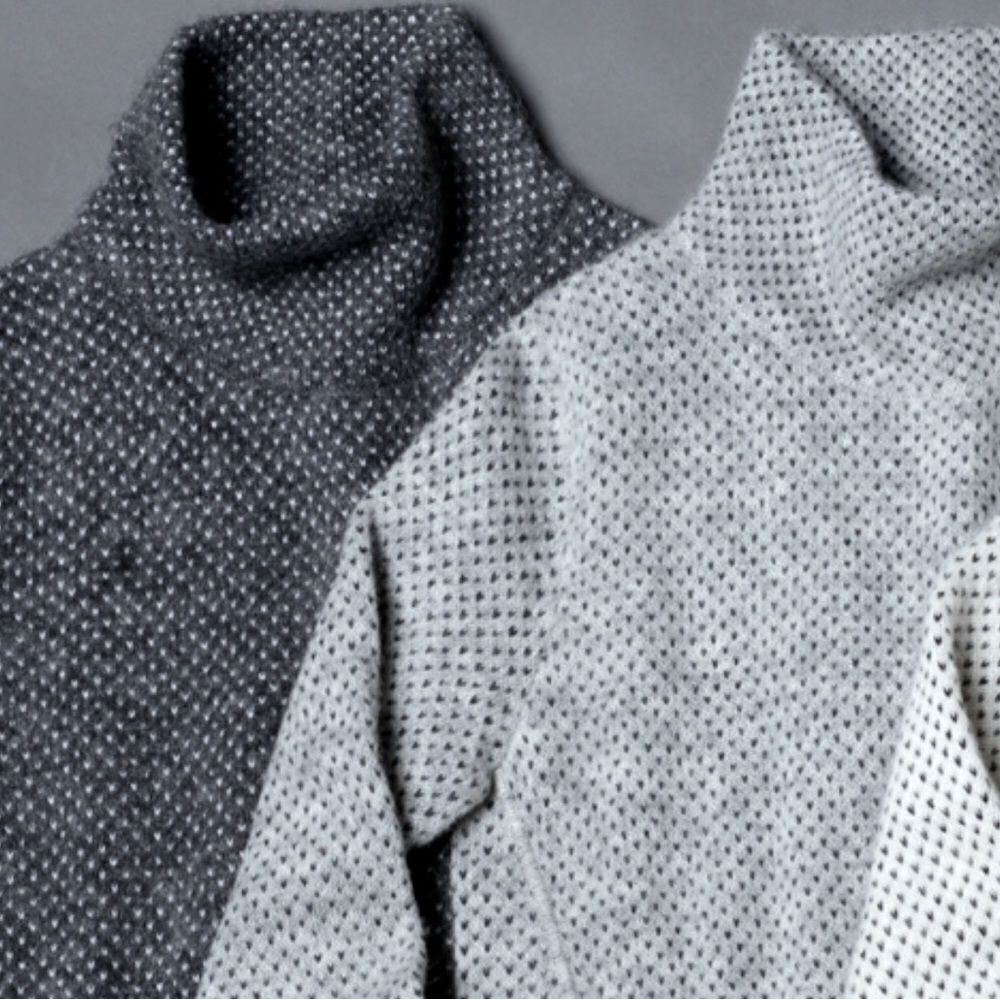 RedMaple Sportswear Alpaca & Pima Cotton Mock Neck